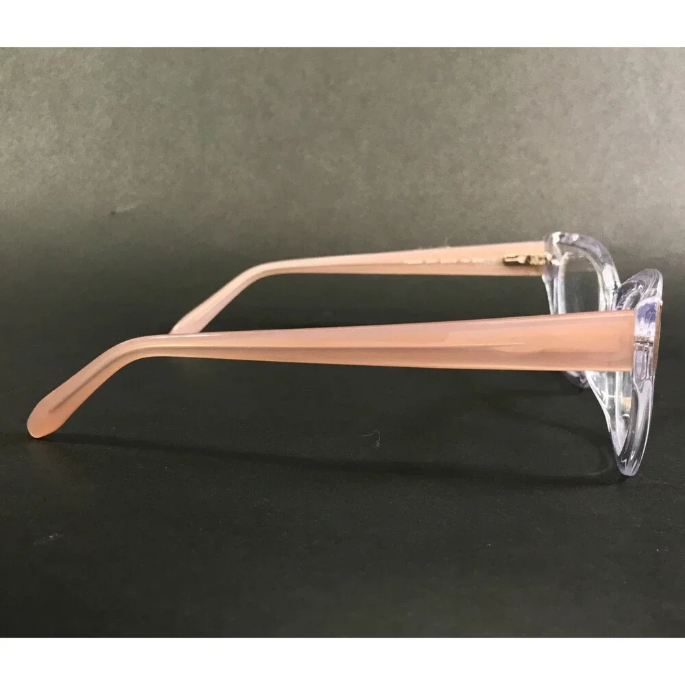 Fit For A Goddess Eyeglasses Frames FGO009 CRY Crystal Pink Cat Eye 55-18-150